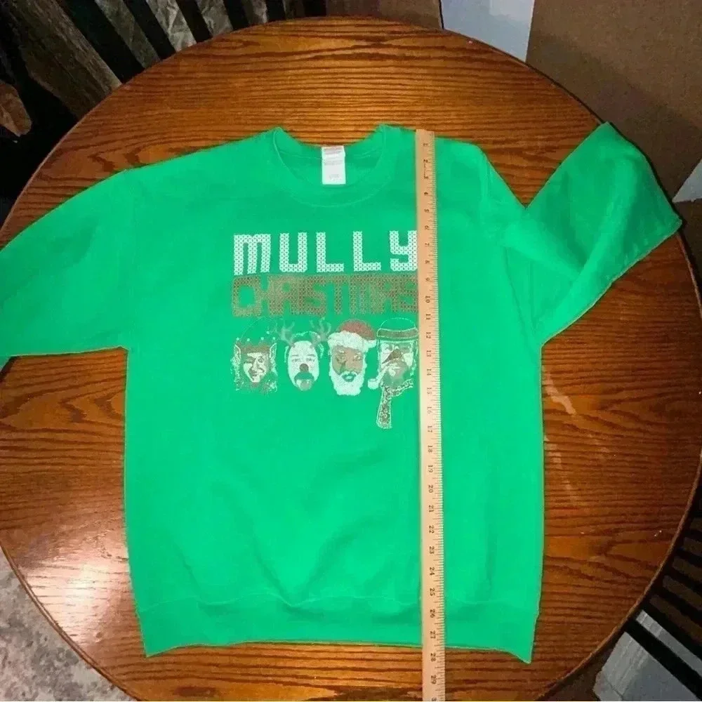 Gildan Mens Size Large Irish Pub Mully Mulligans Alabama Christmas Sweatshirt